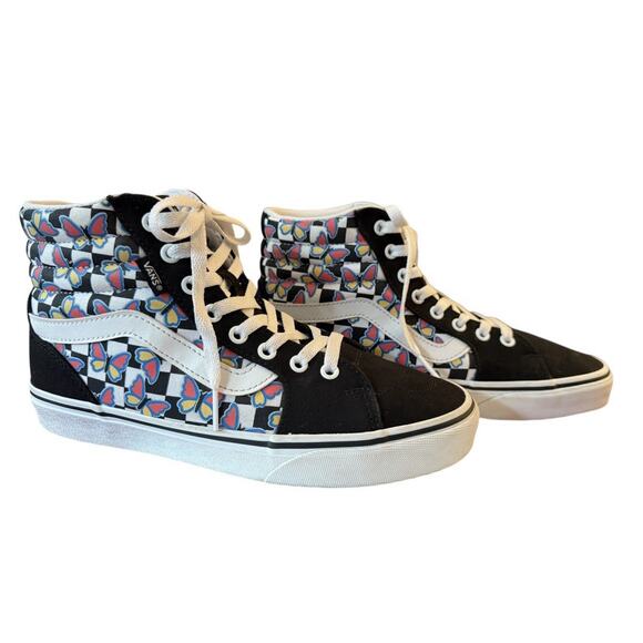 Vans SK8 Hi Filmore Butterfly Checkerboard Hi Top Shoes Womens 9 - Picture 4 of 8